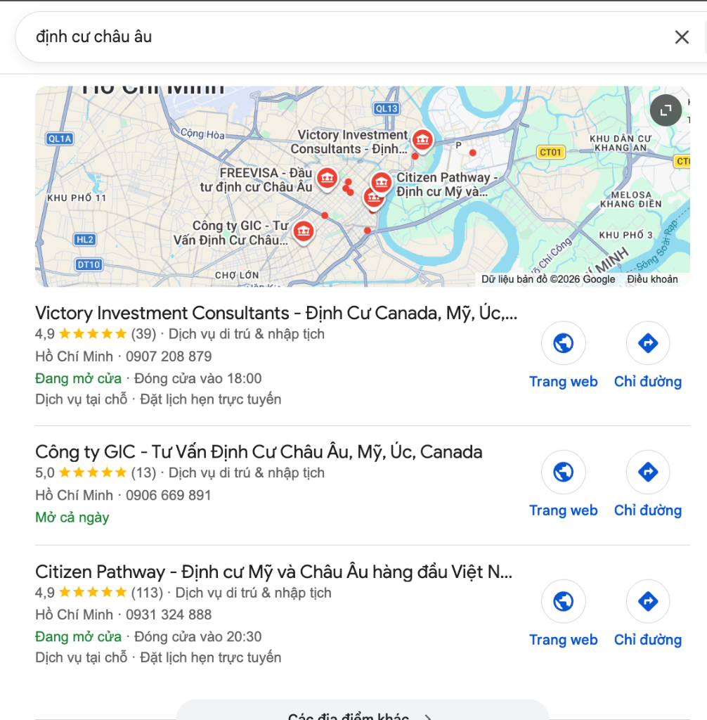 Kết quả tìm kiếm định cư châu âu